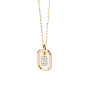 Diamond initial pendants featuring sparkling diamonds set in personalized letter charms on delicate chains, adding a luxurious and elegant touch.